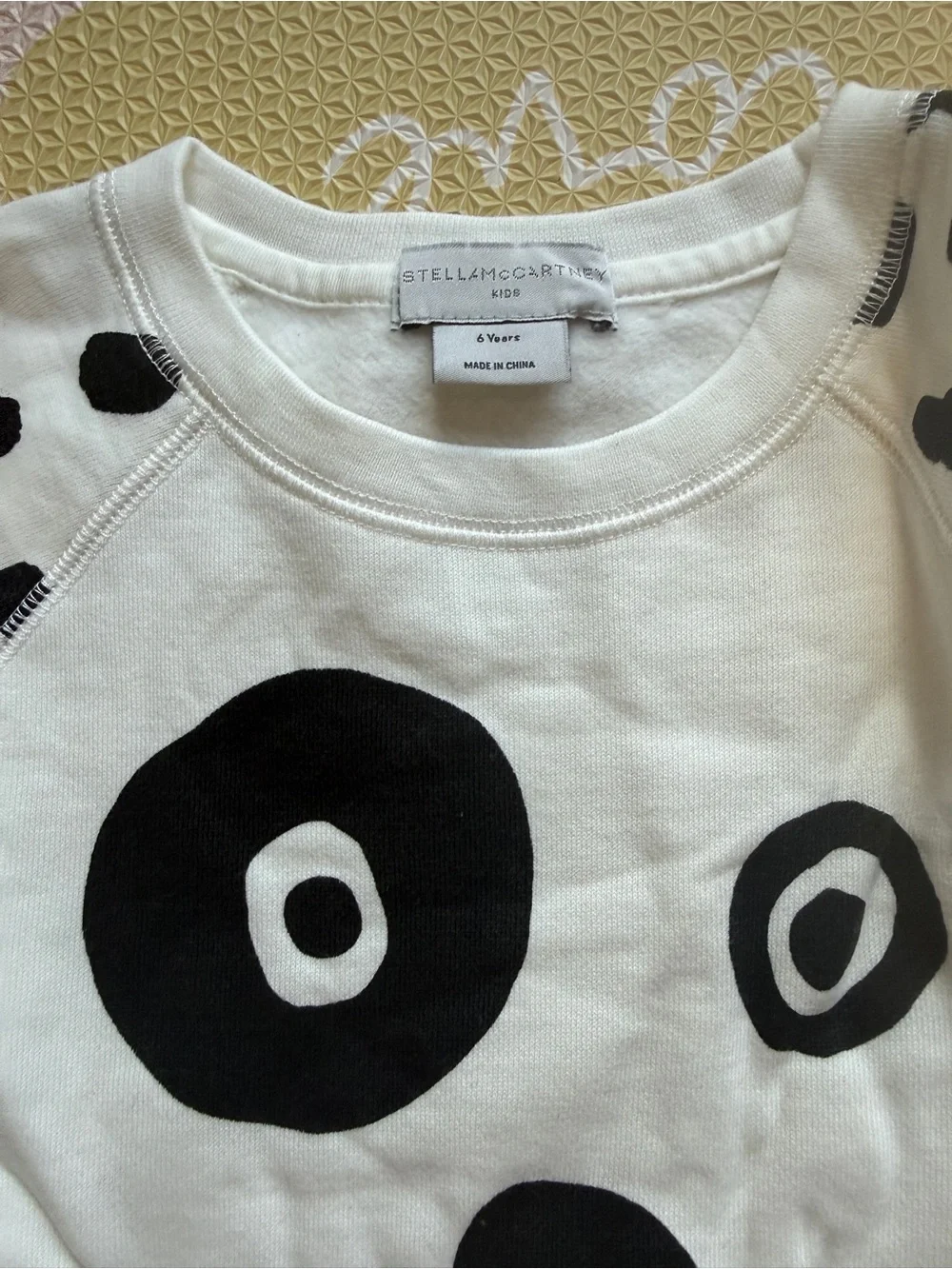 Girls Black & White Dalmatian Print Dress
